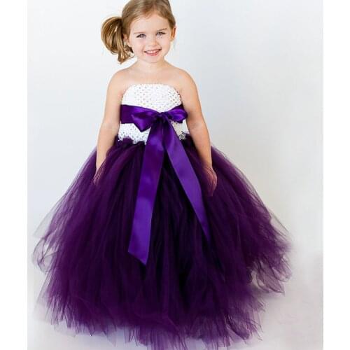 New Baby Girl Tutu Dress Ribbow Bow Kids Children Princess Dress for Wedding Birthday Party Photo Clothing TS086