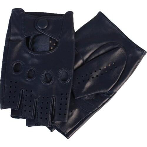 2018 New Leather Gloves Men And Women Driving Imported Sheepskin Half Finger Gloves NW-1814-5