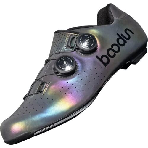 BOODUN Road Cycling Shoes Photochromism Vamp Carbon Fiber Ultralight Self-Locking Shoes professional Road Bicycle Racing Shoes