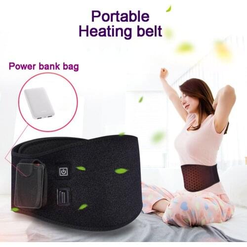 Portable Waist Heating Pad, Adjustable Electric Waist Heating Belt for Lower Back Pain and Menstrual Cramps Pain Relief Fits