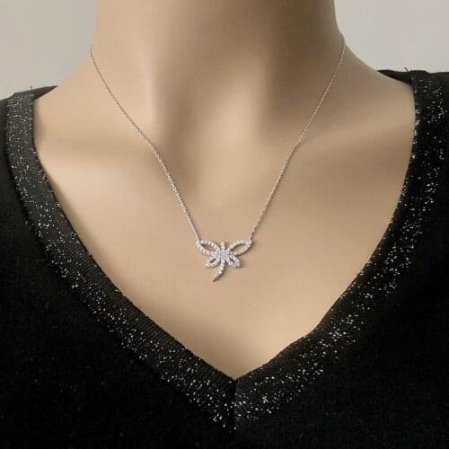 Simple dragonfly 925 Silver Necklace