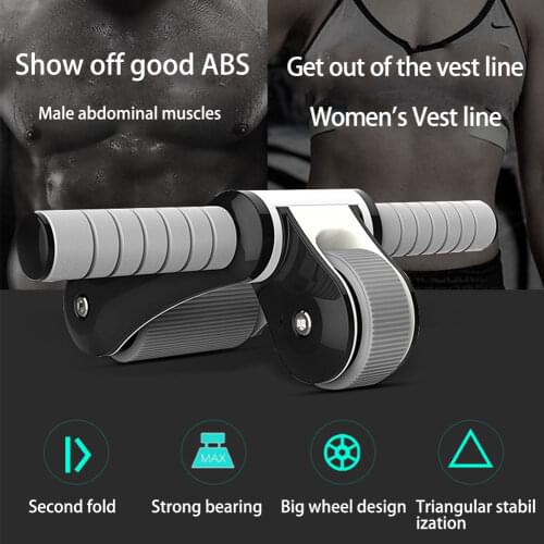 Ab Roller Double Wheel Abdominal Press Wheel For Fitness Gym Crunch Machine Abdominal Exercise Roller Home Lose Weight