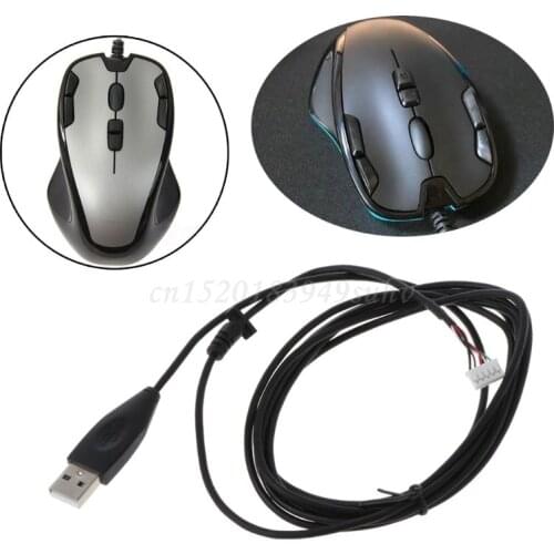 OOTDTY Replacement Durable USB Mouse Cable Mouse Lines for Logitech G300 G300S Mouse