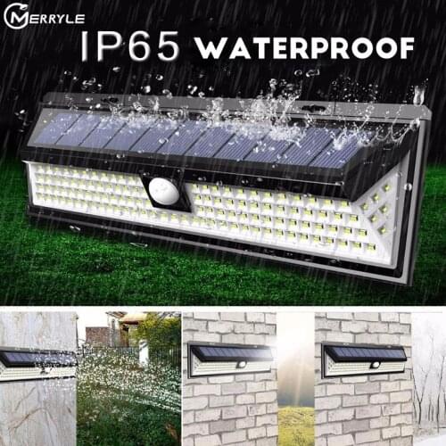 LED COB Solar Light Outdoor Waterproof Solar Powered Lamp PIR Motion Sensor Street Light for Garden Decoration 3 Modes remote