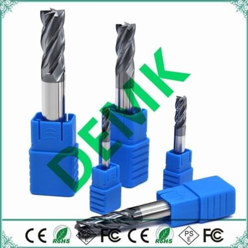 1mm-20mm 4F Solid carbide tungsten steel milling cutter Face milling cutter HRC 50 coated milling cutter CNC milling machine