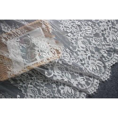 GLace 3M/Lot african fabric eyelash lace fabric embroidery DIY clothing accessories wedding curtains decoration materials TX627
