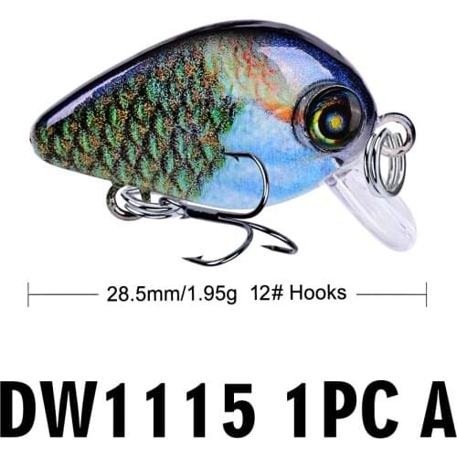 New 1 Pcs 28mm 1.95g Crank Bait Fishing Lure Artificial Hard Crank Bait Bass Fishing Wobblers Japan Topwater Minnow Fish Lures