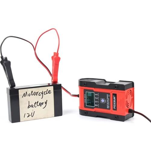 12V 24V 6A Car Battery Charger Pulse Repair 7-Stage Charger For Lithium Iron Lead Acid Lithium Battery Motorcycle Charger