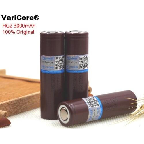 3 pcs. Varicore original HG2 3000 mAh Rechargeable batteries Electronic special batteries high-discharge power, 30A high current