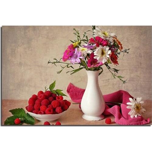 3D Fruit Flowers 40*60cm Crafts Direct Selling Cotton New Needlework Diy Diamond Painting Kit Full Embroidery