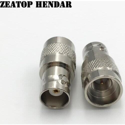 50Pcs Brass SMA Male Jack to BNC Female Plug Straight SMA to BNC RF Coaxial Adapter for Interphone Connector