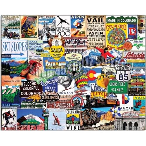 I Love Colorado Diamond Painting Landscape Diy Full Diamond Embroidery United States Mosaic Picture of Rhinestone Home Decor
