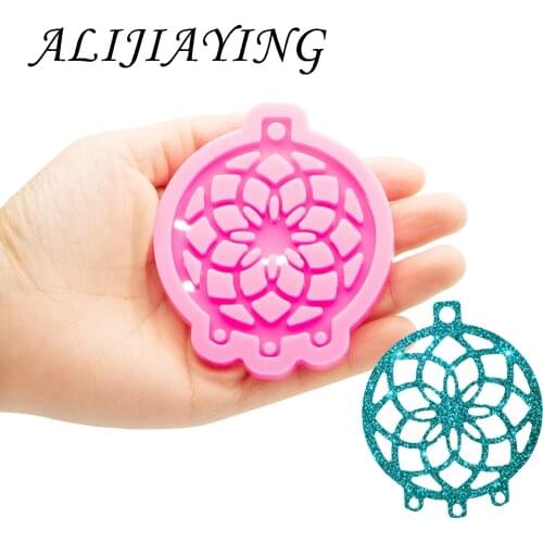 Shiny Silicone Dreamcatcher Mold for keychain pendant - Resin Crafting Mold - Diy Epoxy Resin Molds Jewelry Making DY0822