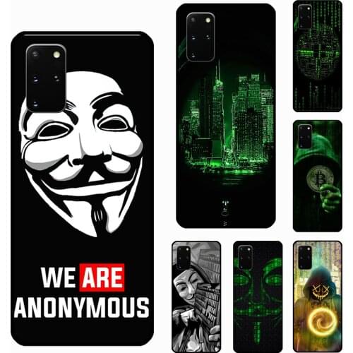 Anonymous Hacker Case For Samsung Galaxy Note 20 Ultra S20 FE S8 S9 S10 Plus Note 10 Plus S21 Ultra Cover