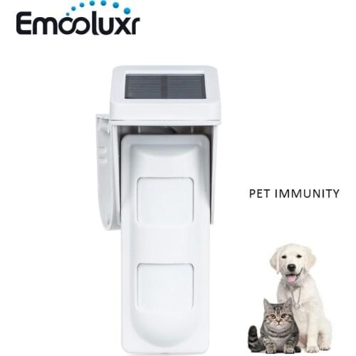 Solar Powered Outdoor Pet Friendly Motion Sensor PIR Detector for wifi GSM alarm G90B Security Alarme System,Free Shipping