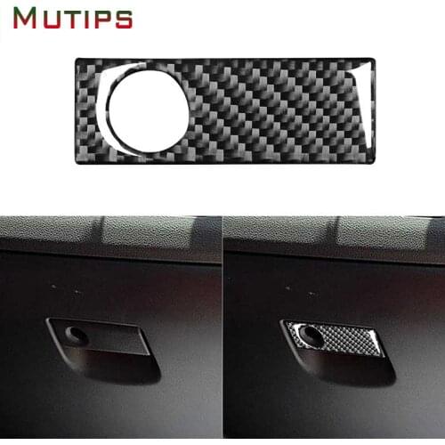 For Mazda RX8 RX-8 SE3P JM1FE 2004 2005 2006 2007 2008 Copilot Glove Storage Box Handle Cover Carbon Fiber Sticker Accessories