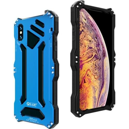 Metal Aluminum Alloy Silicone Dual Layer Protective Heavy Duty Phone Case For iPhone XS Max XR X 6 6S 7 8 Plus 5 5S 5C SE Cover