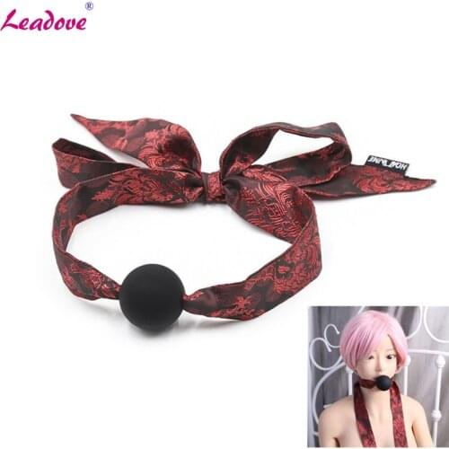 Erotic Embroidered Ribbon Open Mouth Plug Gag Ball Bondage BDSM Stuffed Sexy Lingerie Slave Kidnapping SM Game Sex Toys SP0118
