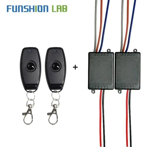 FUNSHION 433Mhz Universal Wireless Remote Control Switch DC 12V 24V 1CH relay Receiver Module With 1 channel Remote Transmitter