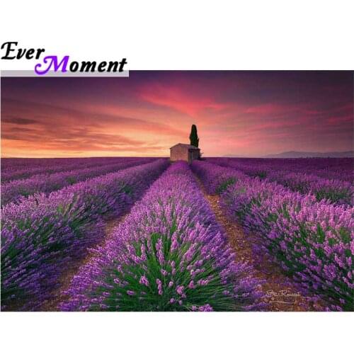 Ever Moment DIY Diamond Painting Rhinestones Diamond Lavender Diamond Mosaic Icon Icons Embroidery Painting Purple Color ASF848