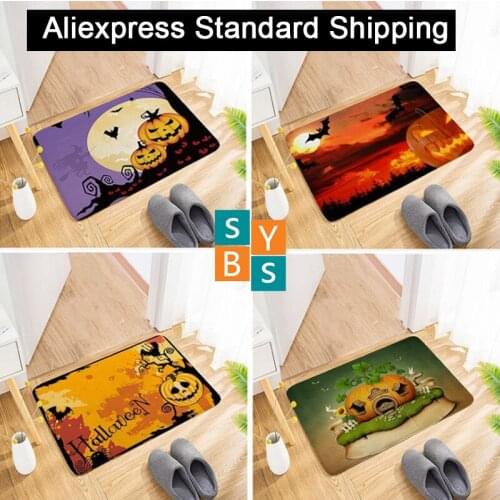 Halloween Welcome Entrance Doormats Carpets Rugs For Home Bath Living Room Floor Stair Kitchen Hallway Non-Slip Absorbent Mat