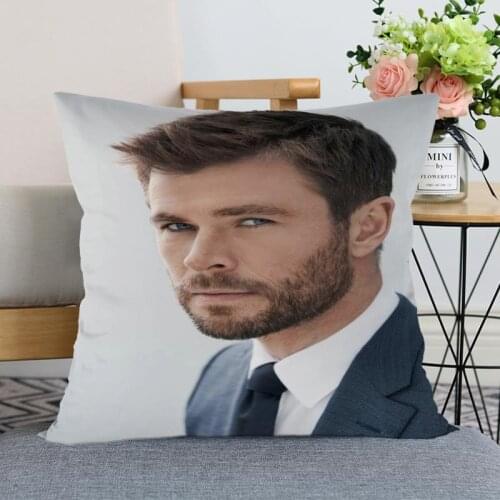 Nice Chris Hemsworth Pillow Case Modern Home Decorative Pillowcase 35x35cm,40X40cm(one sides) For Living Room Pillow Cover