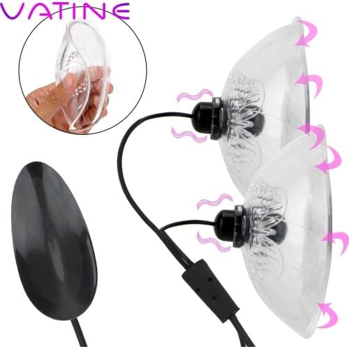 VATINE Breast Enlargement Masturbator Breast Massage Suction Cup Nipple Chest Sucker Nipple Stimulation Licking Vibrator