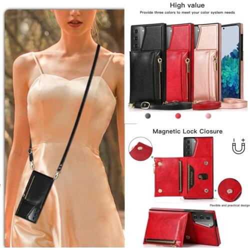 Multifunctional Crossbody chain bag wallet card phone case for Samsung galaxy S21 NOTE20 ultra S9 S10 plus S20 FE A90 5G S20ultr