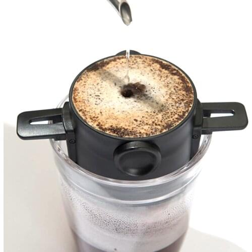 Pour Over Reusable Coffee Dripper Cone Compact Folding Holder Coffee Strainer for Travel Offices Backpacking