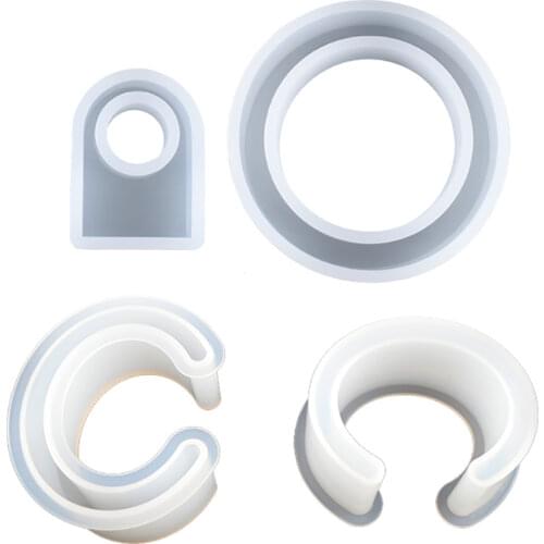 New Clear Silicone Egg Shaped Bracelet Mould Dried Flower Epoxy Resin Mold DIY Open Design Bangle Jewelry Making Tools Findings