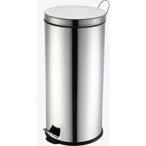 Pedal Stainess Steel Garbage Bin Bedroom Dustbin Anti-Finger Print Trash Can For Home Wastebin With Inner Bins