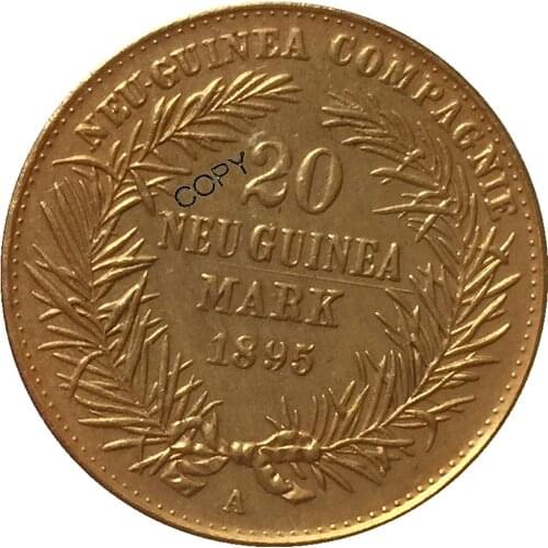 24-K Gold plated 1894 Germany 20 Marks Coin COPY