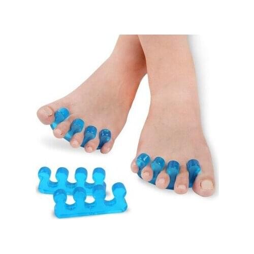 2 Pcs Toe Separating Gel Toe Separator Flexible Finger Spacer Silicone Soft Form For Manicure Pedicure Nail Tool