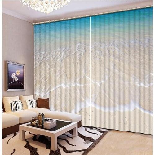3d curtains beach curtains 3D Curtain Printing Blockout Polyester Photo Drapes Bedroom Window curtains