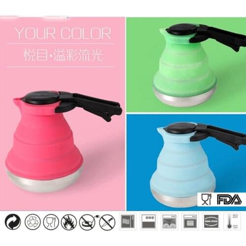 Water Bottles Silicone Portable Folding Kettle Creative Outdoor Kettle Camping Folding Kettle Outdoor kettle camping