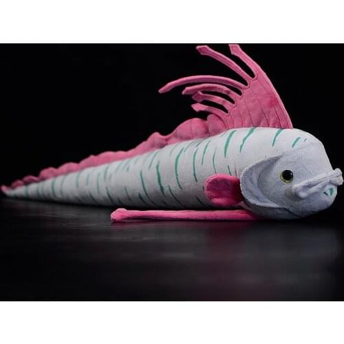 Cute Real Life Oarfish Ribbon Fish Chimera Plush Toy Soft Regalecus Glesne Simulation King of the herring Ocean Animal Kids Gift