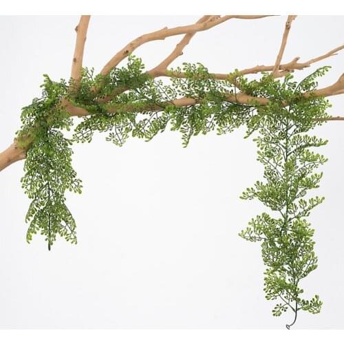 2 Colors Convenient Wear-resistant Plastic Rattan Decor Fine Texture Simulation Leaves Rattan Exquisite for Bedroom