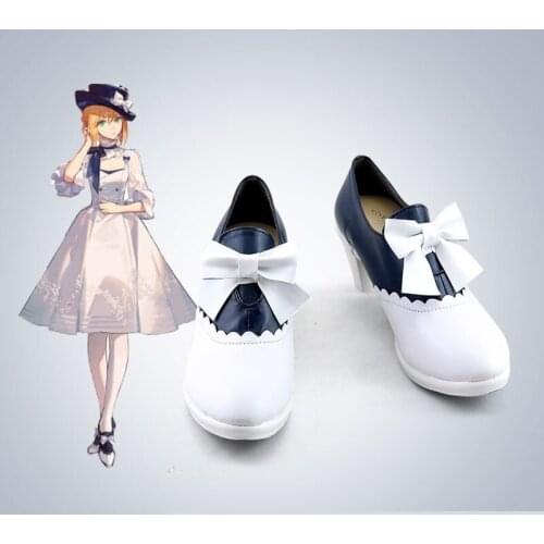Unisex Anime Cosplay Fate Moon girlfriend saber Cosplay Costumes Shoes Custom Made