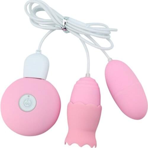 USB charging tongue licker double jump egg 20 frequency vibration remote control woman with a female tongue flapper Yin suction