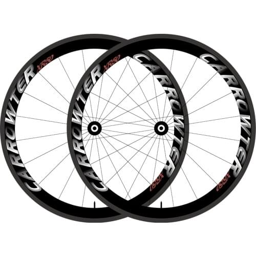 In Stock Sale 3D Grey logo 3K Glossy 700c 50mm CARROWTER XR50 carbon road bike Wheels Bicycle Wheelset with 23mm width A271 hubs