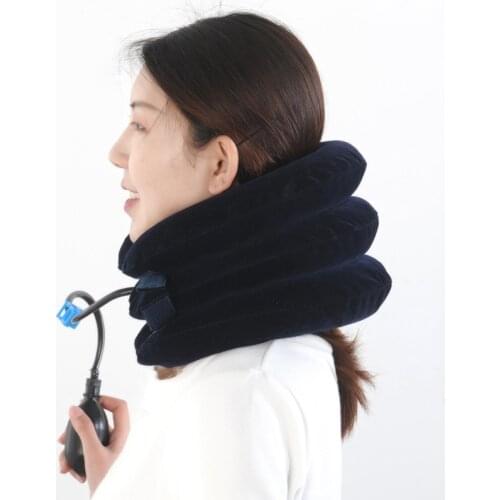 Air Inflatable Cervical Collar Neck Traction Tractor Support Massage Pillow Pain Relief Relax Health Care Neck Head Stretcher