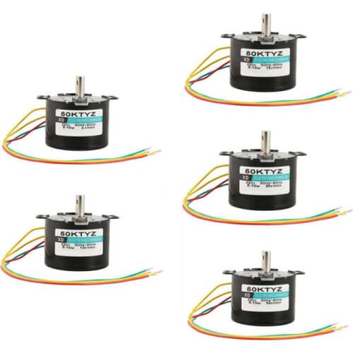 AC Servomotor 1PCS AC220V 5 TO 50RPM Miniature Low Speed Large Moment of Force Synchronous Motor CW/CCW Electric Motor