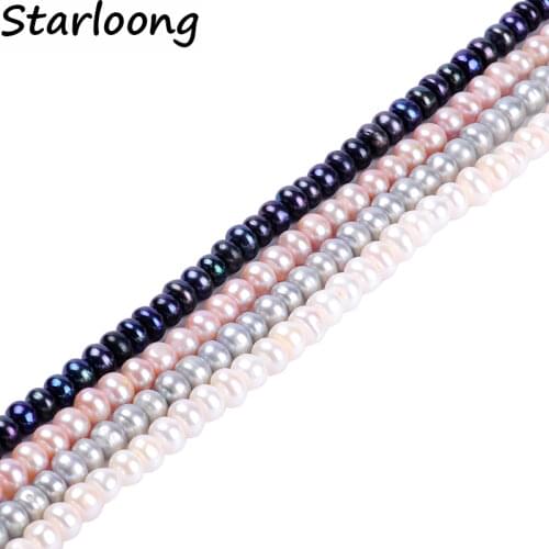 1pack/lot 8-9mm A quality Screw thread abacus Natural freshwater Pearl Loose Beads DIY for Jewelry bracelet necklace