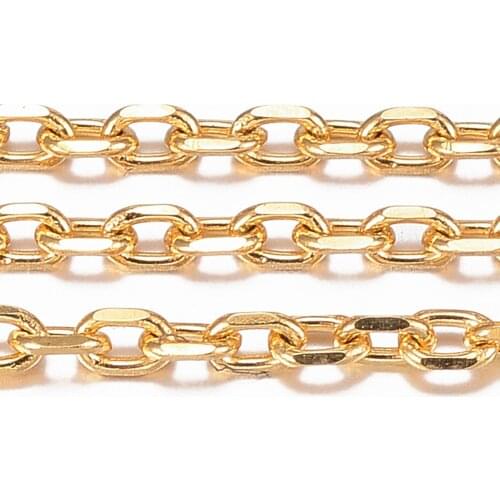 20m/Roll 304 Stainless Steel Faceted Soldered Cable Chains with Spool for jewelry making DIY Bracelet Necklace