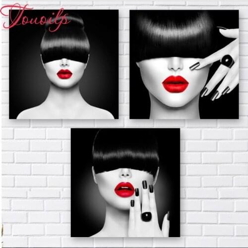 3 pcs pretty Woman diamond painting full square&round drill diamond embroidery mosaic modern triptych home decoration painting