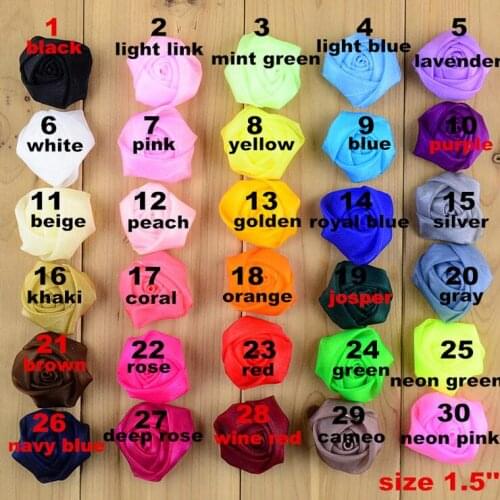 30PCS 4CM tulle flower for kid headband DIY craft can choose colors(HMF-115)