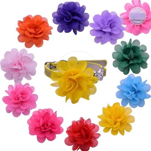 30pcs Adorable Small Pet Puppy Dog Cat Collar Charms Dog Collar Accessory Removable Pet Grooming Bows for Party Holiday Wedding