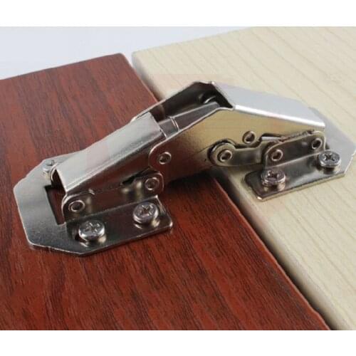 90 Degree 3" Cabinet Hinges No-Drilling Bridge Shaped Spring Door Hinge For Cupboard Furniture With Screws