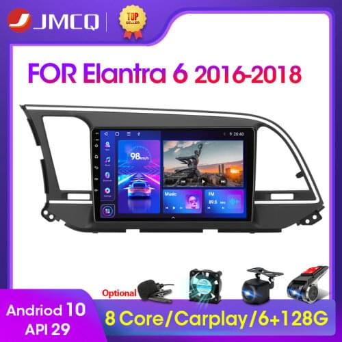 JMCQ Android 9.0 T3L PLUS For Hyundai Elantra 6 2016-2018 Car Radio Multimidia Video Player Navigation GPS 2G+32G DSP 2din 2 din