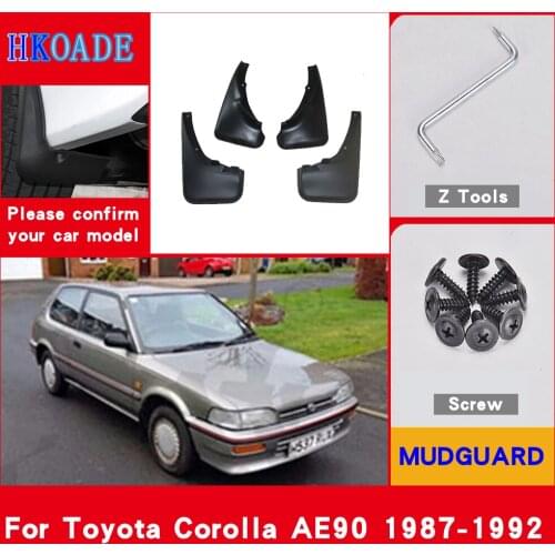 Car Mud Flaps For Toyota Corolla 1992-1987 Toyota Corolla Ae90 Mudguards Splash Guards Fender Mudflaps Car Fender Accessories
